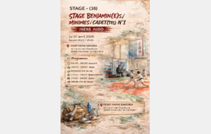 STAGE BENJAMIN(E)S / MINIMES / CADET(TE)S N°1 – ISÈRE JUDO